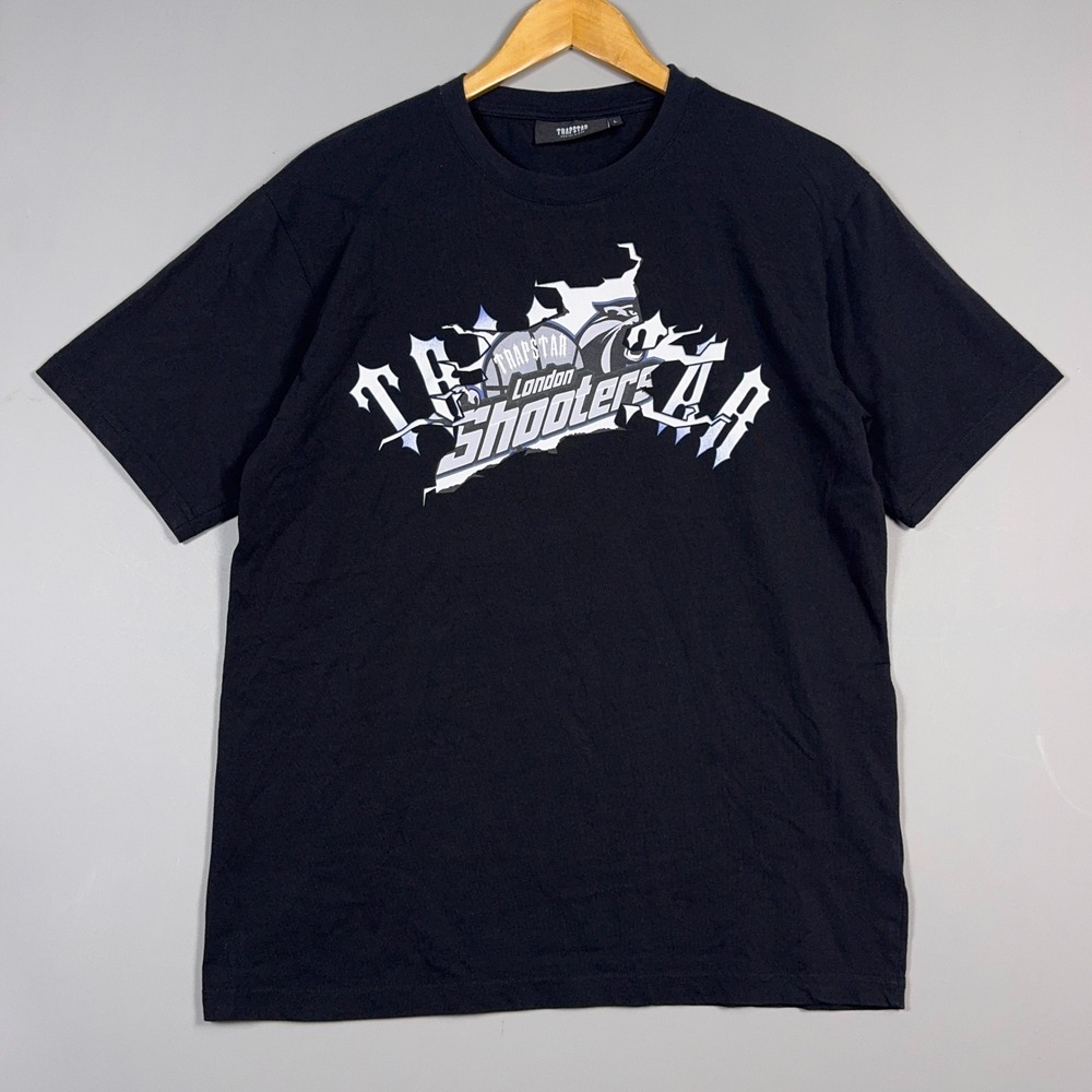Trapstar London Shooters Graphic T-Shirt Mens Size Large Black Streetwear